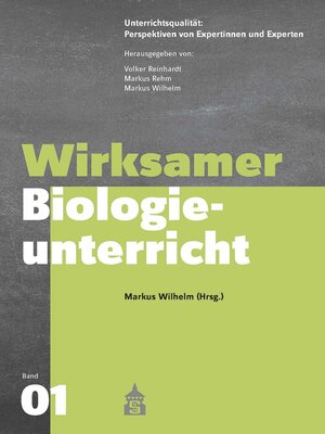 cover image of Wirksamer Biologieunterricht